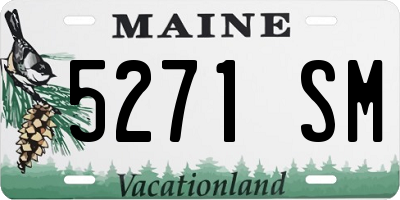 ME license plate 5271SM