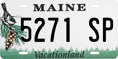 ME license plate 5271SP