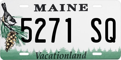 ME license plate 5271SQ