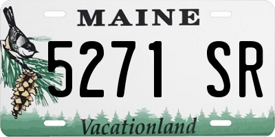 ME license plate 5271SR