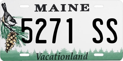 ME license plate 5271SS