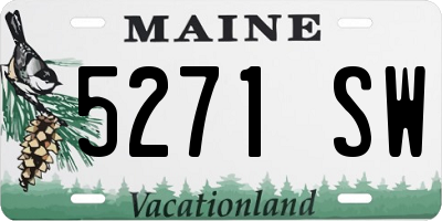 ME license plate 5271SW