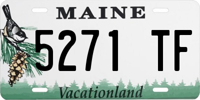 ME license plate 5271TF
