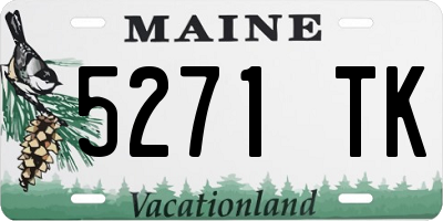 ME license plate 5271TK