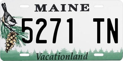 ME license plate 5271TN