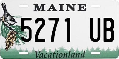 ME license plate 5271UB