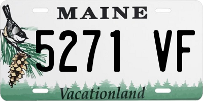 ME license plate 5271VF