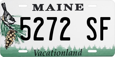 ME license plate 5272SF
