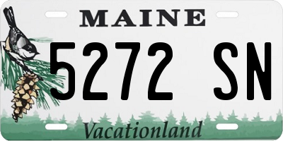 ME license plate 5272SN