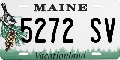 ME license plate 5272SV