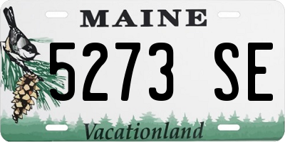 ME license plate 5273SE
