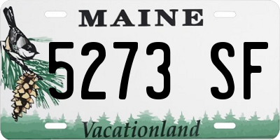 ME license plate 5273SF