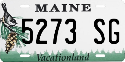 ME license plate 5273SG