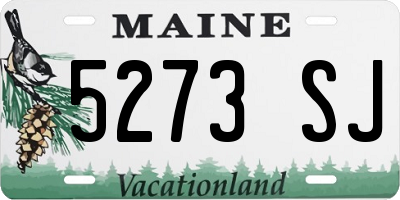 ME license plate 5273SJ