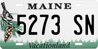ME license plate 5273SN