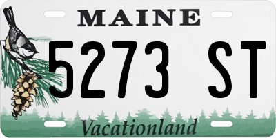 ME license plate 5273ST
