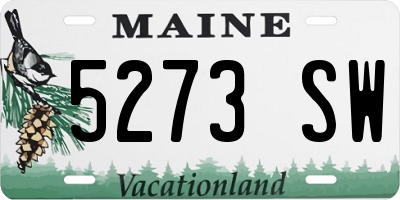 ME license plate 5273SW