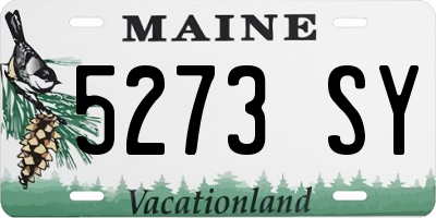 ME license plate 5273SY