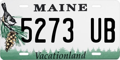 ME license plate 5273UB