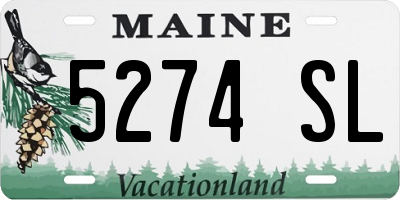 ME license plate 5274SL