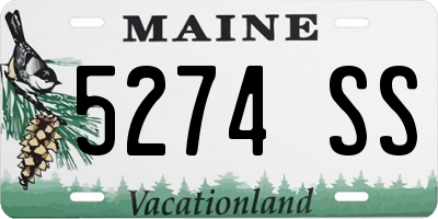 ME license plate 5274SS
