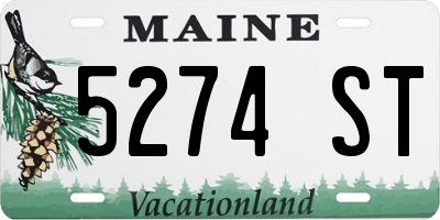 ME license plate 5274ST