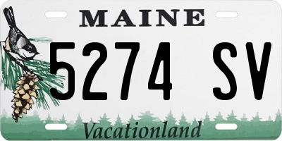 ME license plate 5274SV