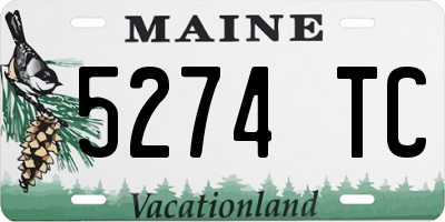 ME license plate 5274TC