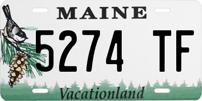 ME license plate 5274TF