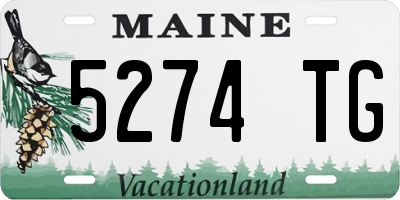 ME license plate 5274TG