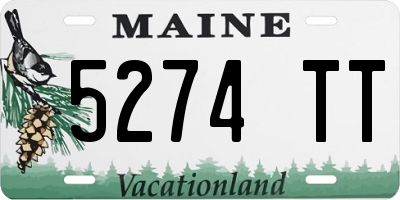 ME license plate 5274TT