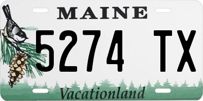 ME license plate 5274TX