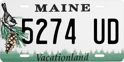 ME license plate 5274UD