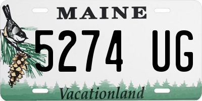 ME license plate 5274UG