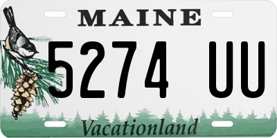 ME license plate 5274UU