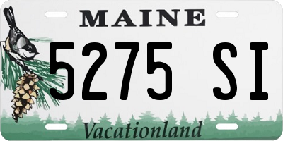 ME license plate 5275SI