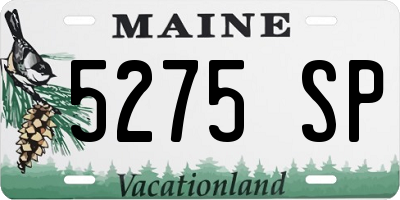 ME license plate 5275SP