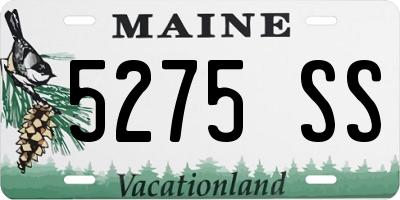 ME license plate 5275SS