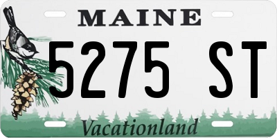 ME license plate 5275ST