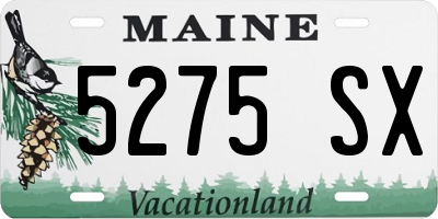 ME license plate 5275SX