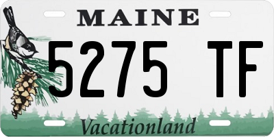 ME license plate 5275TF
