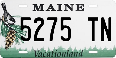 ME license plate 5275TN