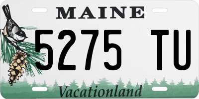 ME license plate 5275TU