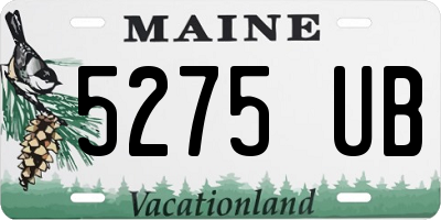 ME license plate 5275UB