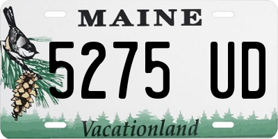 ME license plate 5275UD