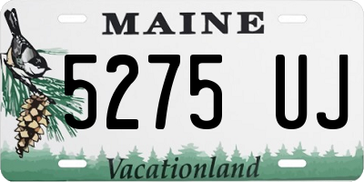 ME license plate 5275UJ