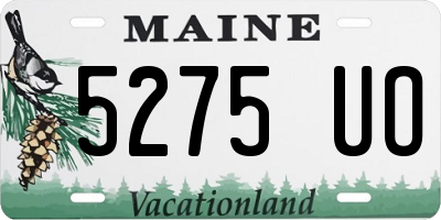 ME license plate 5275UO