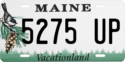 ME license plate 5275UP