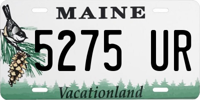 ME license plate 5275UR