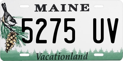 ME license plate 5275UV